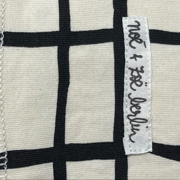 NOE & ZOE BERLIN Blanket Baby Black Grid NWT - Picture 2 of 6